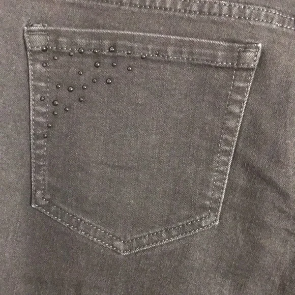 Jones New York Lexington Straight 16 Jeans Black Tummy Control